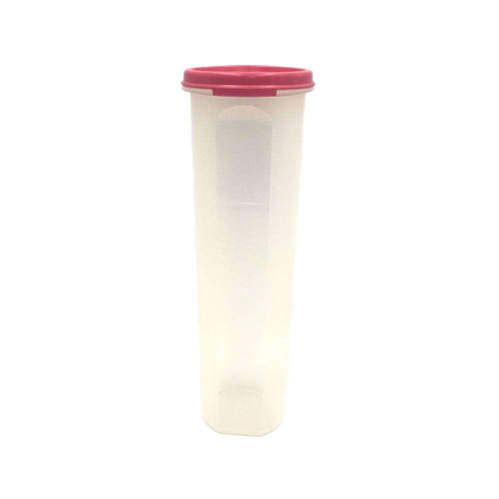 Vintage Tupperware 1661-8 #5 Spaghetti Keeper Pink Lid 4 3/4 Cups 11" Made‎ USA.